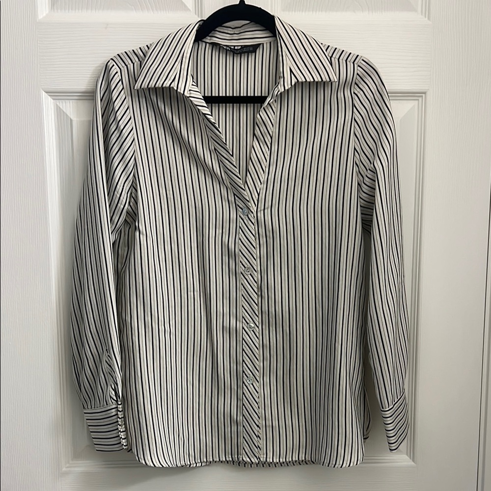 Classic Black and White Striped Shirt